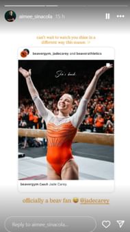 Screenshot of story(IG/@aimee_sinacola)